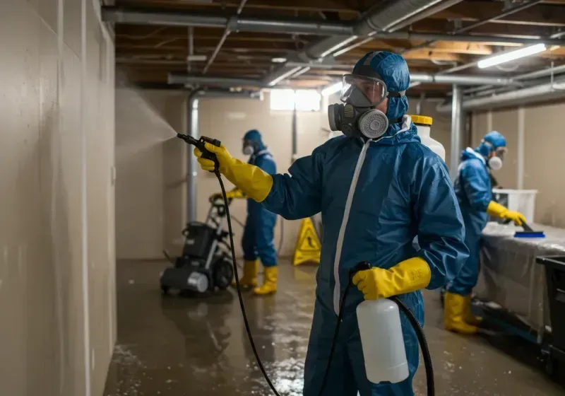 Basement Sanitization and Antimicrobial Treatment process in Fishersville, VA